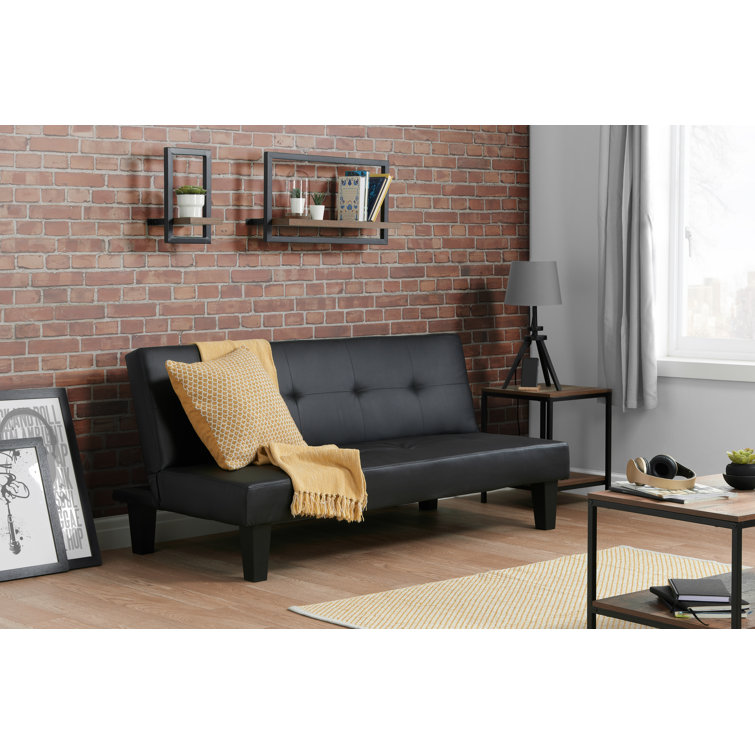 Zipcode Design Farlow 167Cm Faux Leather Armless Sofa Bed & Reviews